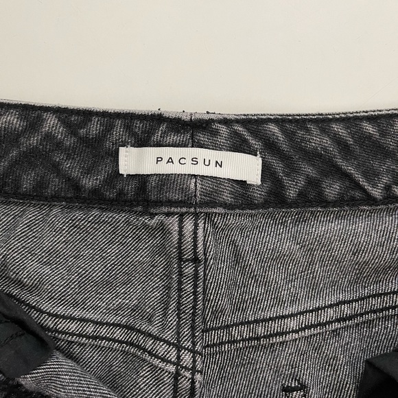 PACSUN Black Acid Wash Mom jean Hi-Rise Ankle Denim Women Size 28 - Picture 6 of 12
